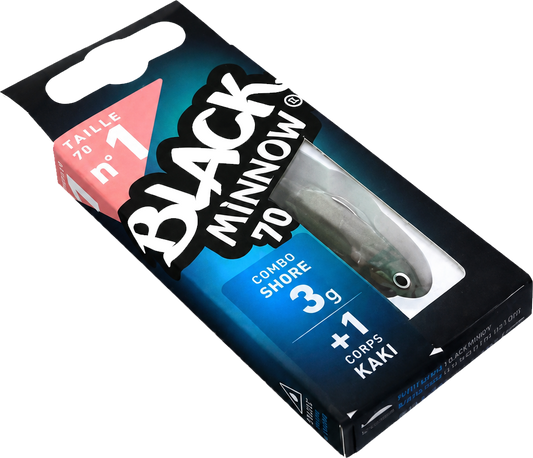 Black Minnow FIIISH - 70 3g kaki +1 corps de leurre